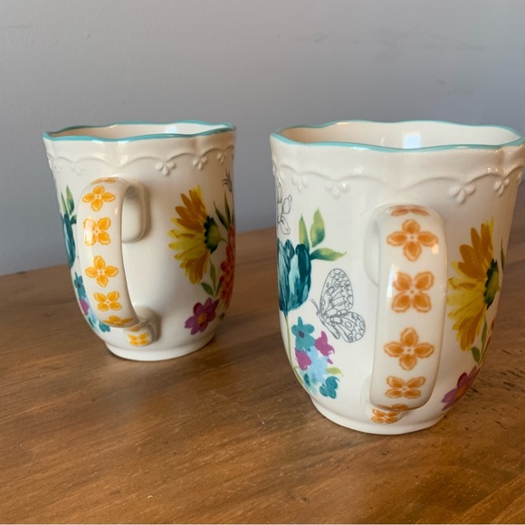 The Pioneer Woman Floral Blooming Bouquet Set of 2 Coffee Mugs Cups 18oz Ceramic - Picture 4 of 11